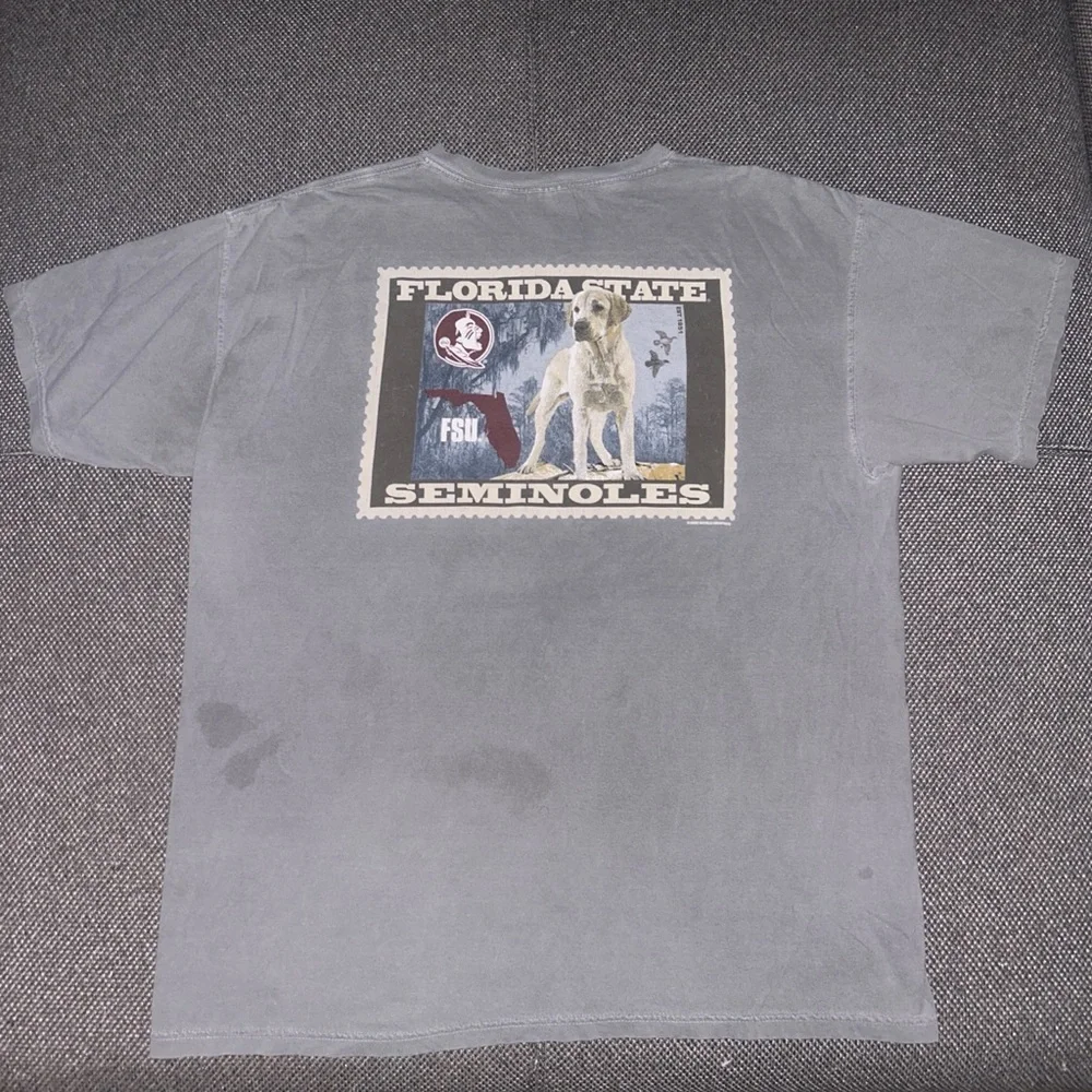 NCAA Florida State Seminoles Gray Dog Graphic Tee - Picture 2 of 6